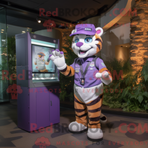 Lavendel Tiger Maskottchen...