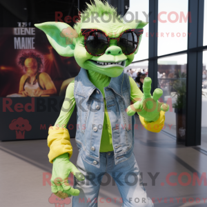 Limegrøn Gargoyle maskot...