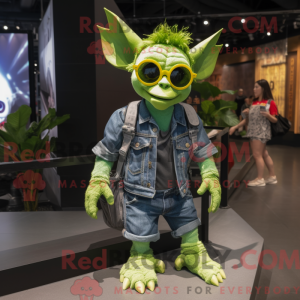 Lime Green Gargoyle mascot...