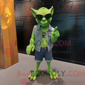 Postava maskota Lime Green...