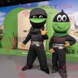 Olive Ninja mascot costume...