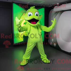 Lime Green Hydra mascot...
