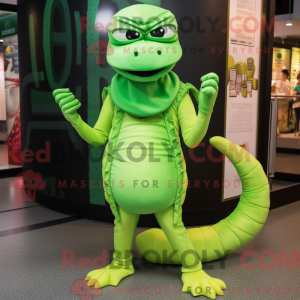 Lime Green Hydra mascot...