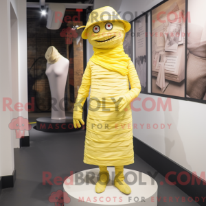 Lemon Yellow Mummy mascot...