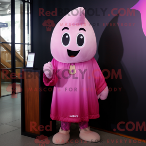 Pink Ghost maskot kostume...