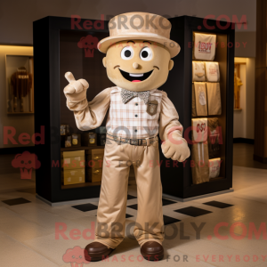 Tan Candy mascot costume...