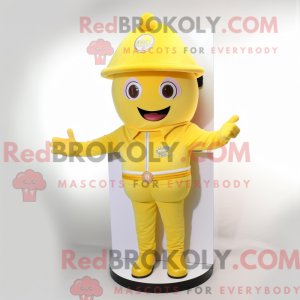Yellow Gyro mascot costume...