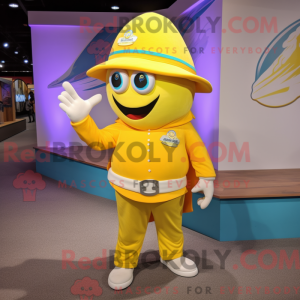 Yellow Gyro mascot costume...