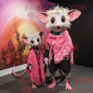 Pink Aye-Aye mascot costume...