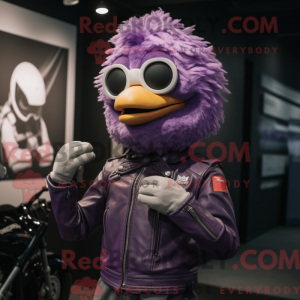 Purple Fried Chicken mascot...