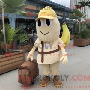 Beige Baa mascot costume...