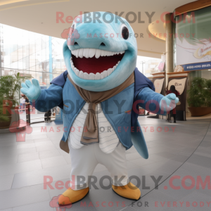 Sky Blue Megalodon mascot...