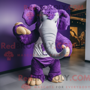 Purple Mammoth mascot...
