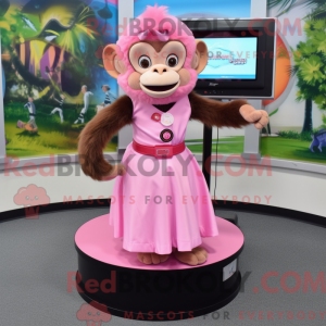 Pink Capuchin Monkey mascot...