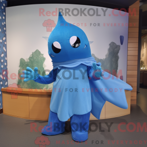 Blue Stingray mascot...
