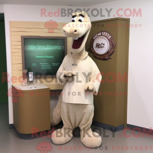 Beige monsterkostuum van...