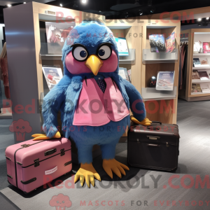 Pink Blue Jay maskot...