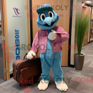 Pink Blue Jay maskot...