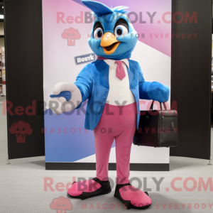 Pink Blue Jay mascot...