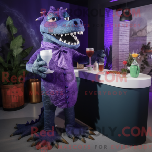 Purple Crocodile mascot...