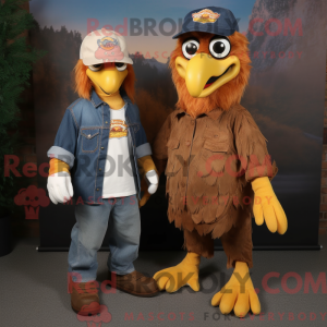Rust Eagle mascot costume...
