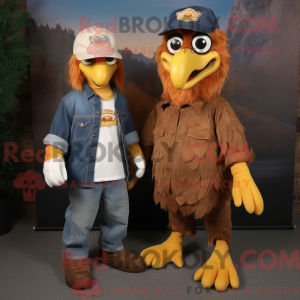 Rust Eagle mascottekostuum...
