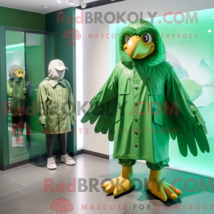 Grüner Adler Maskottchen...