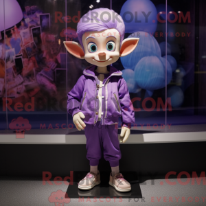 Lavender Elf mascot costume...