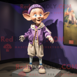 Lavender Elf mascot costume...