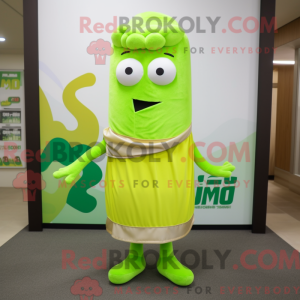 Limegrøn miso suppe maskot...