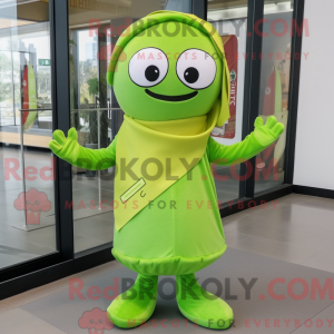 Limegrøn miso suppe maskot...