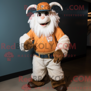Rust Angora Goat mascot...