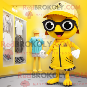 Yellow Eagle mascot costume...