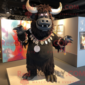 Black Minotaur mascot...