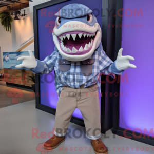 Lavendel Megalodon maskot...