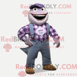 Lavendel Megalodon maskot...