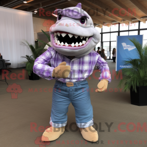 Lavendel Megalodon maskot...