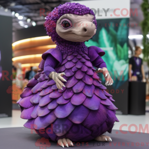 Purple Pangolin mascot...