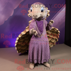 Purple Pangolin mascot...