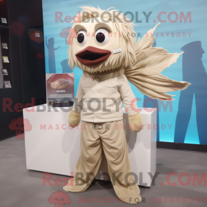Beige Betta Fish mascot...