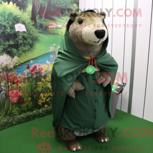 Skovgrøn Capybara maskot...