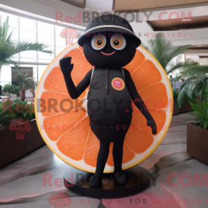 Sort grapefrugt maskot...