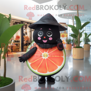 Sort grapefrugt maskot...