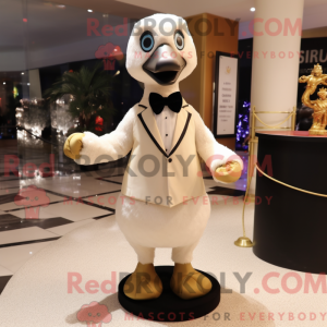 Beige Gosling maskot...