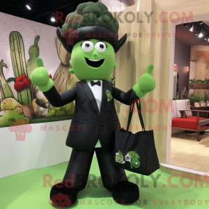 Sort Broccoli maskot...