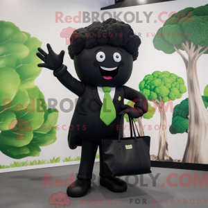 Sort Broccoli maskot...