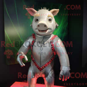 Silver Sow-mascottekostuum...