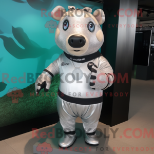 Silver Sow-mascottekostuum...