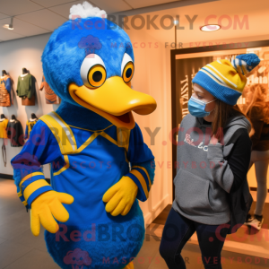 Maskottchenkostüm Blue Hens...
