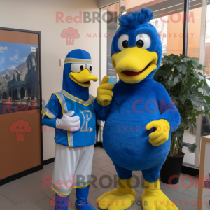 Blue Hens mascot costume...